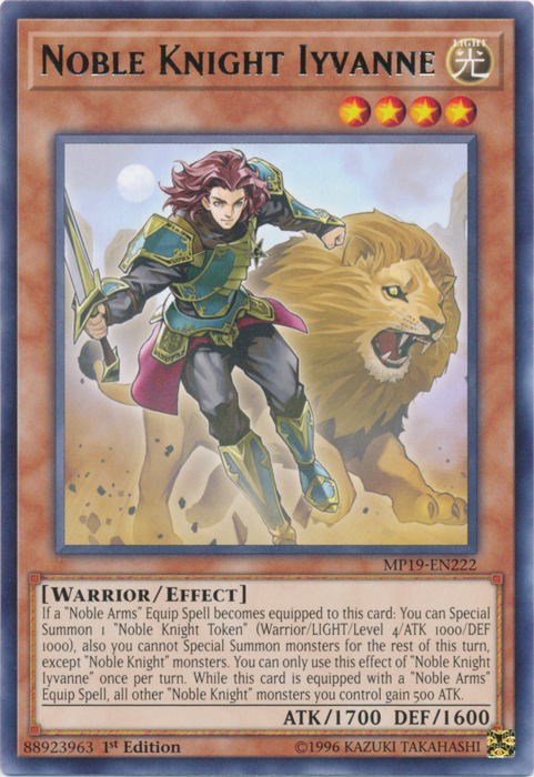 Noble Knight Iyvanne [MP19-EN222] Rare | Odin's Place