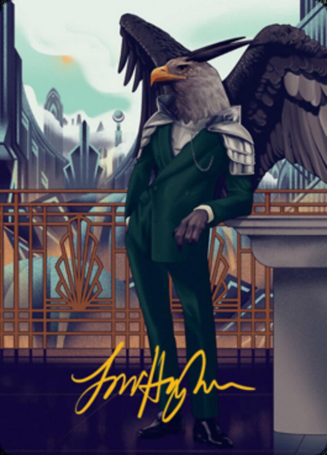 Falco Spara, Pactweaver 2 Art Card (Gold-Stamped Signature) [Streets of New Capenna Art Series] | Odin's Place
