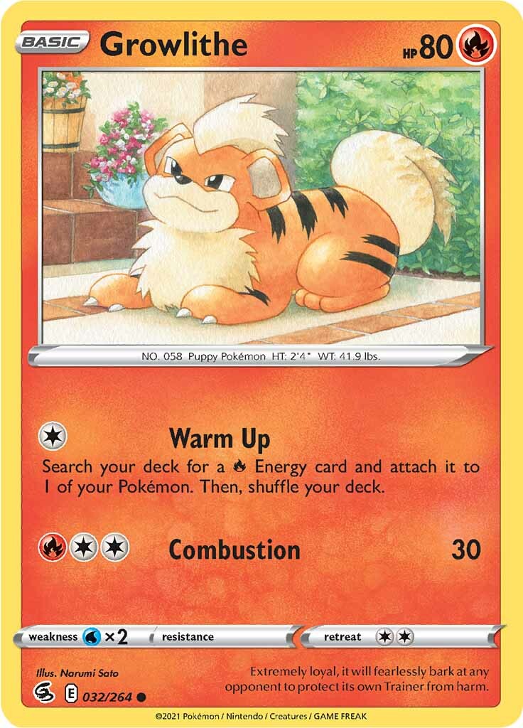 Growlithe (032/264) [Sword & Shield: Fusion Strike] | Odin's Place