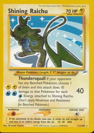 Shining Raichu (111/105) [Neo Destiny Unlimited] | Odin's Place