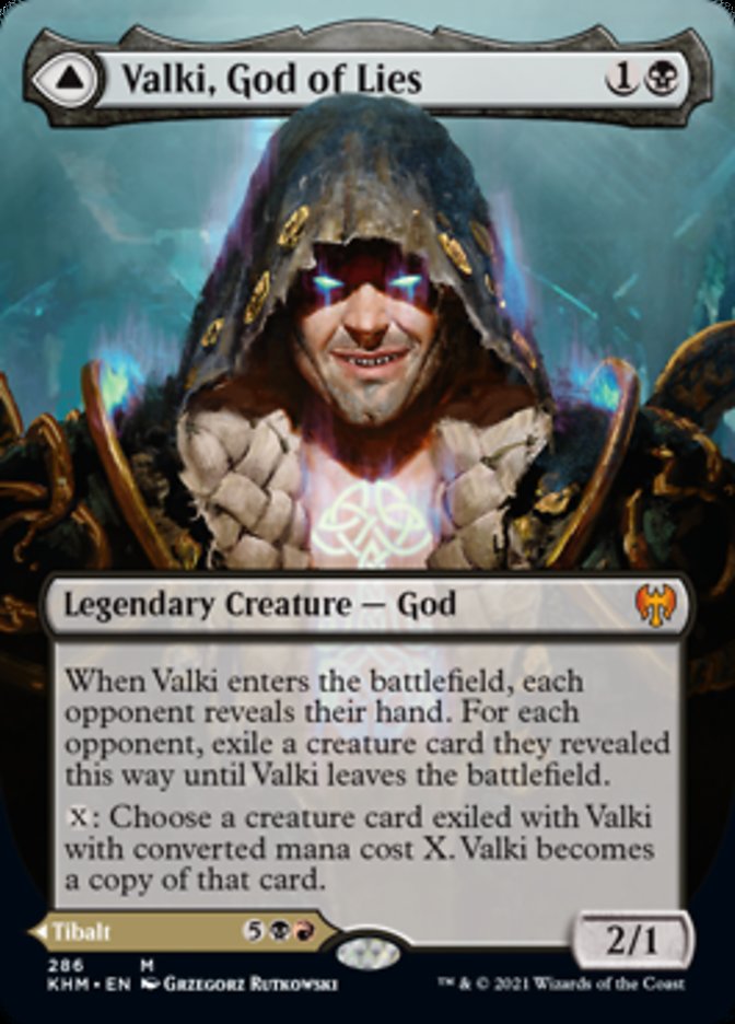 Valki, God of Lies // Tibalt, Cosmic Impostor (Borderless) [Kaldheim] | Odin's Place