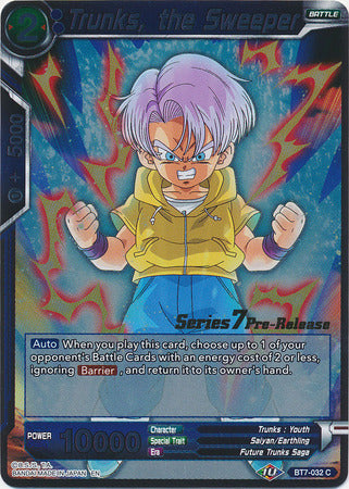 Trunks, the Sweeper (BT7-032_PR) [Assault of the Saiyans Prerelease Promos] | Odin's Place