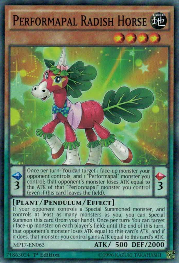 Performapal Radish Horse [MP17-EN063] Common | Odin's Place
