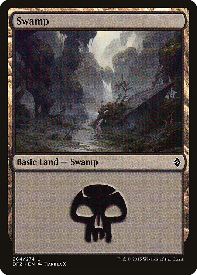 Swamp (264) [Battle for Zendikar] | Odin's Place