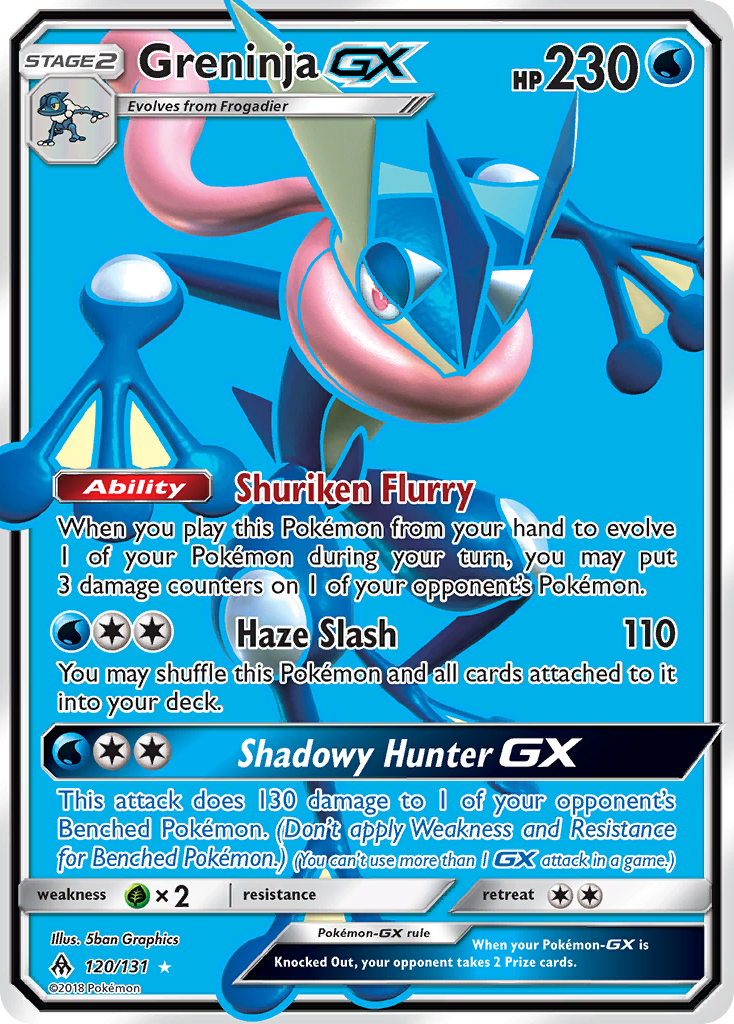 Greninja GX (120/131) [Sun & Moon: Forbidden Light] | Odin's Place