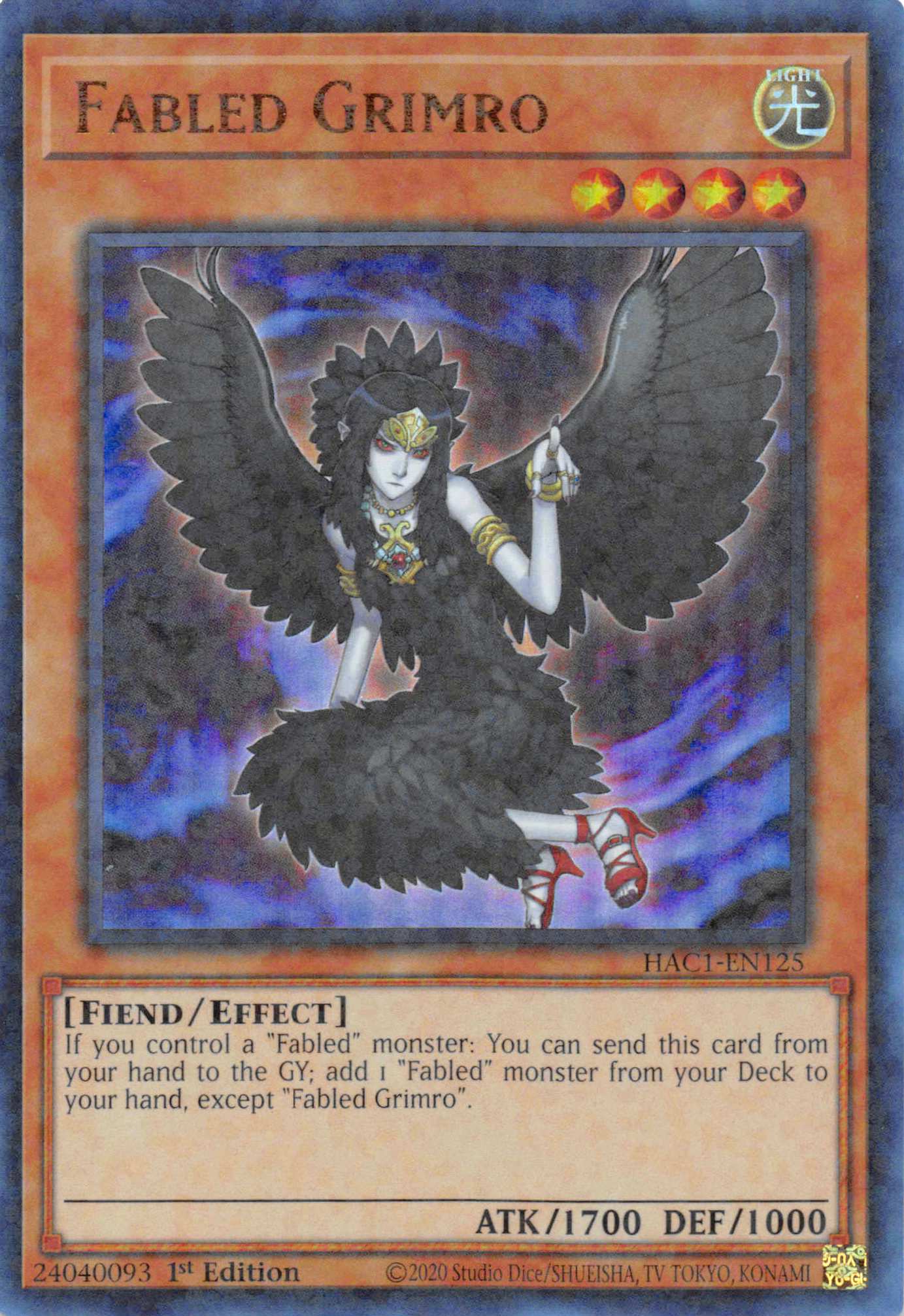 Fabled Grimro (Duel Terminal) [HAC1-EN125] Parallel Rare | Odin's Place