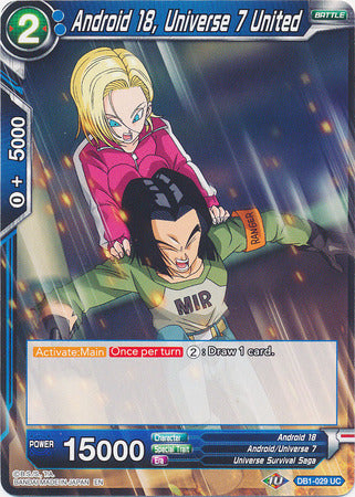 Android 18, Universe 7 United (DB1-029) [Dragon Brawl] | Odin's Place
