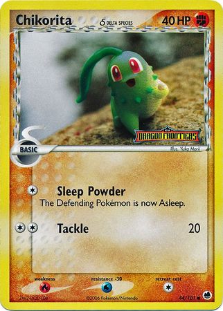 Chikorita (44/101) (Delta Species) (Stamped) [EX: Dragon Frontiers] | Odin's Place