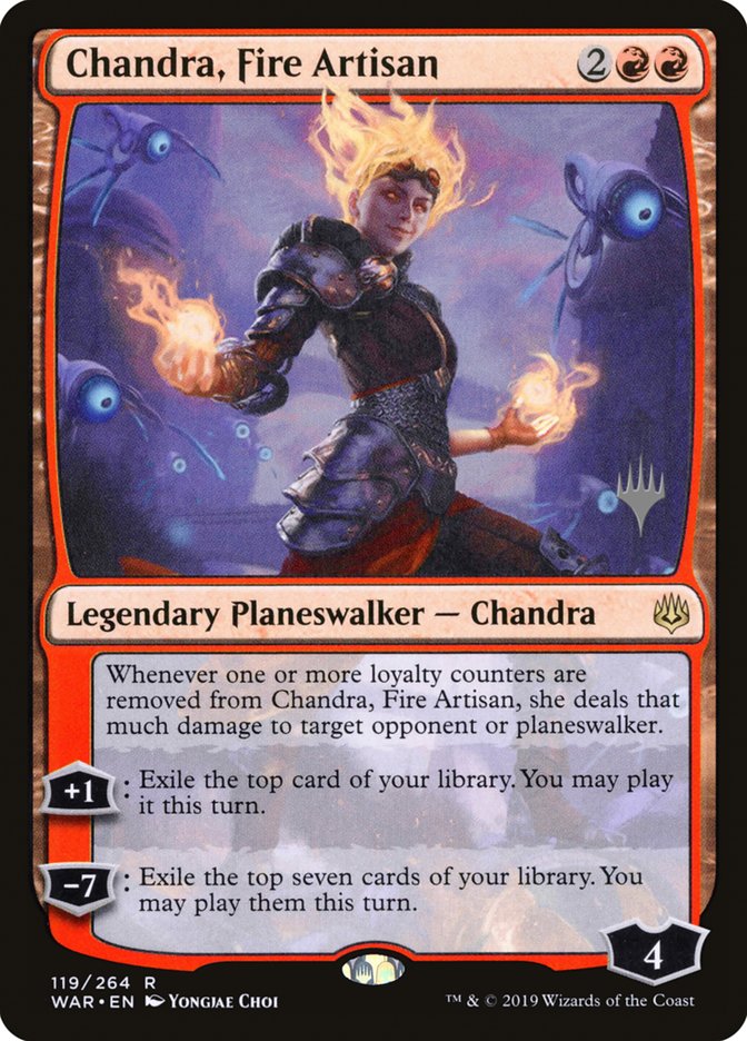 Chandra, Fire Artisan (Promo Pack) [War of the Spark Promos] | Odin's Place