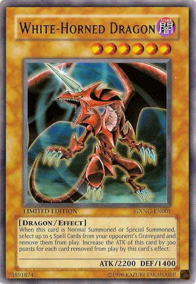 White-Horned Dragon [GXNG-EN001] Ultra Rare | Odin's Place