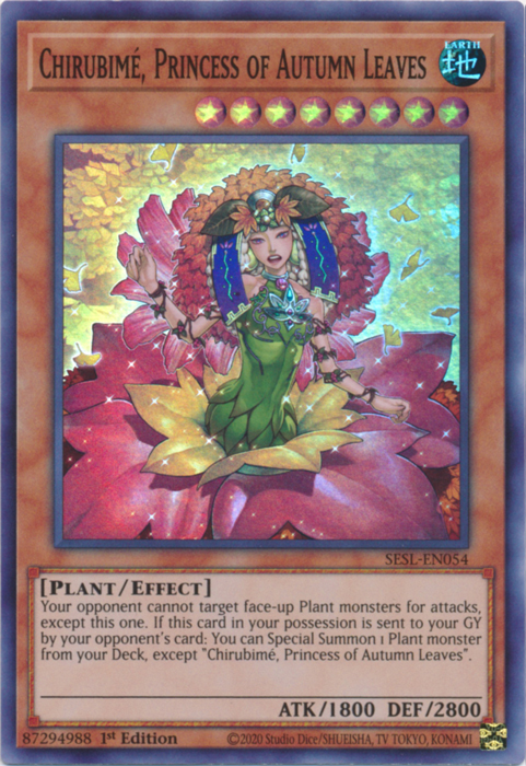 Chirubime, Princess of Autumn Leaves [SESL-EN054] Super Rare | Odin's Place
