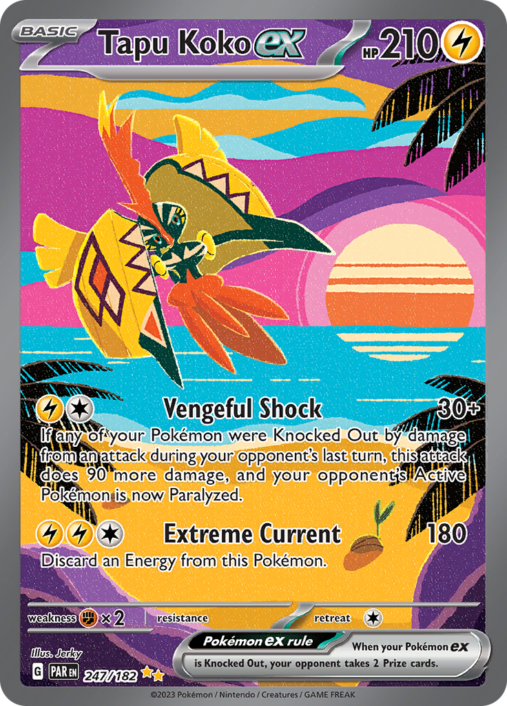 Tapu Koko ex (247/182) [Scarlet & Violet: Paradox Rift] | Odin's Place