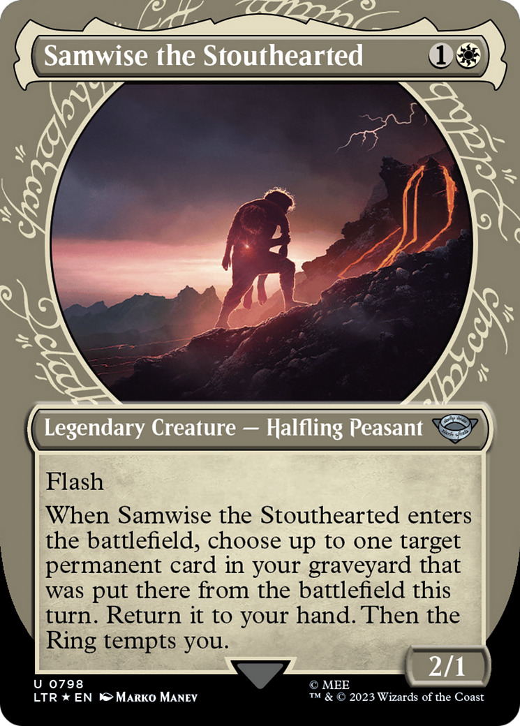 Samwise the Stouthearted (Showcase) (Surge Foil) [The Lord of the Rings: Tales of Middle-Earth] | Odin's Place