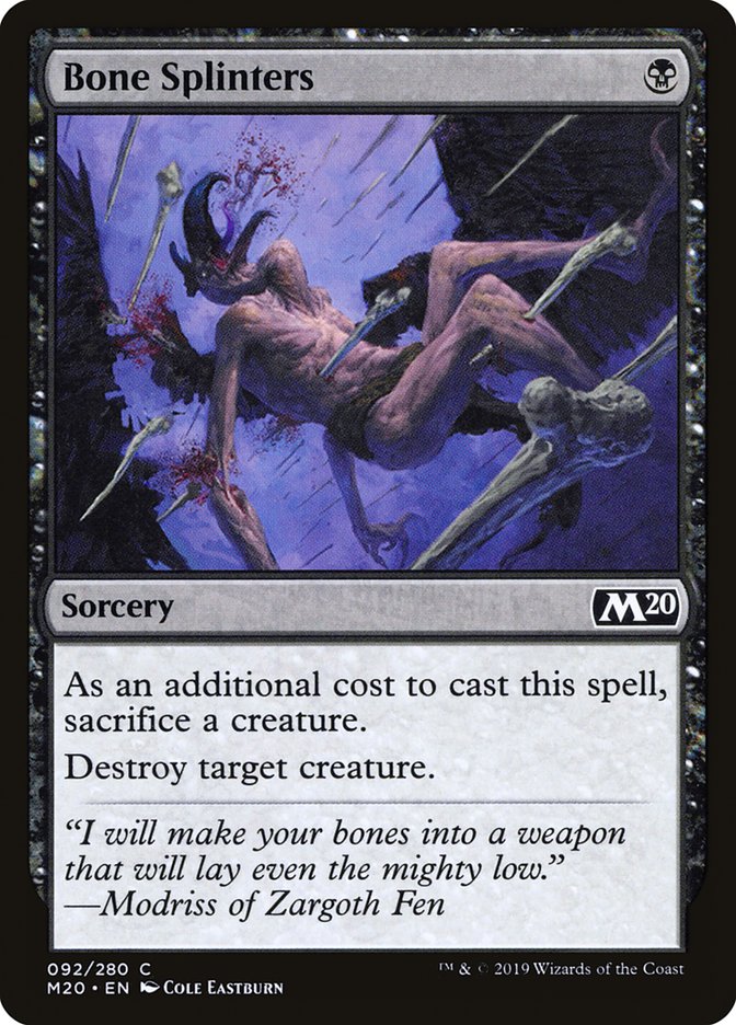 Bone Splinters [Core Set 2020] | Odin's Place