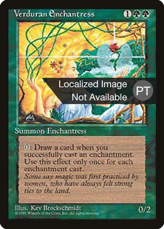 Verduran Enchantress [Fourth Edition (Foreign Black Border)] | Odin's Place