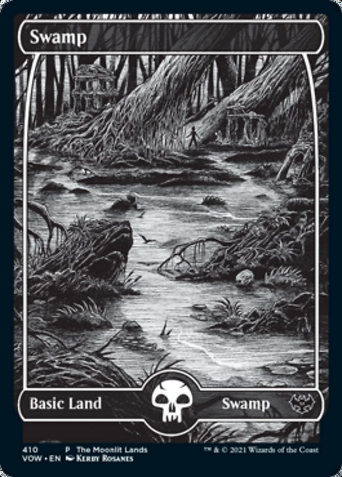 Swamp (The Moonlit Lands) (Foil Etched) [Innistrad: Crimson Vow Promos] | Odin's Place
