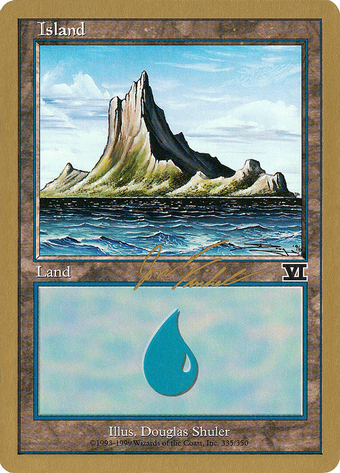 Island (jf335) (Jon Finkel) [World Championship Decks 2000] | Odin's Place