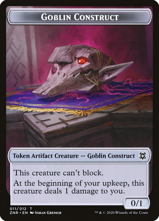 Drake // Goblin Construct Double-Sided Token [Zendikar Rising Tokens] | Odin's Place