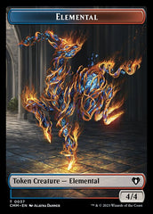Human Soldier // Elemental (0037) Double-Sided Token [Commander Masters Tokens] | Odin's Place