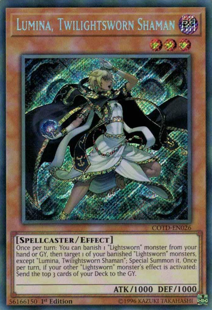 Lumina, Twilightsworn Shaman [COTD-EN026] Secret Rare | Odin's Place