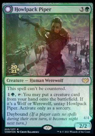 Howlpack Piper // Wildsong Howler [Innistrad: Crimson Vow Prerelease Promos] | Odin's Place
