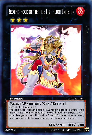 Brotherhood of the Fire Fist - Lion Emperor [CBLZ-EN099] Super Rare | Odin's Place