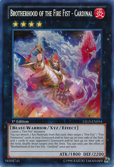 Brotherhood of the Fire Fist - Cardinal [LTGY-EN054] Secret Rare | Odin's Place