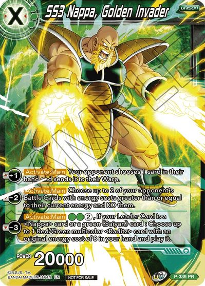 SS3 Nappa, Golden Invader (P-339) [Saiyan Showdown Prerelease Promos] | Odin's Place
