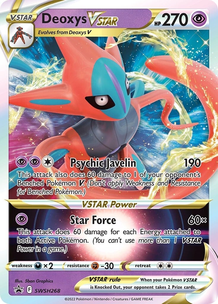 Deoxys VSTAR (SWSH268) (Jumbo Card) [Sword & Shield: Black Star Promos] | Odin's Place