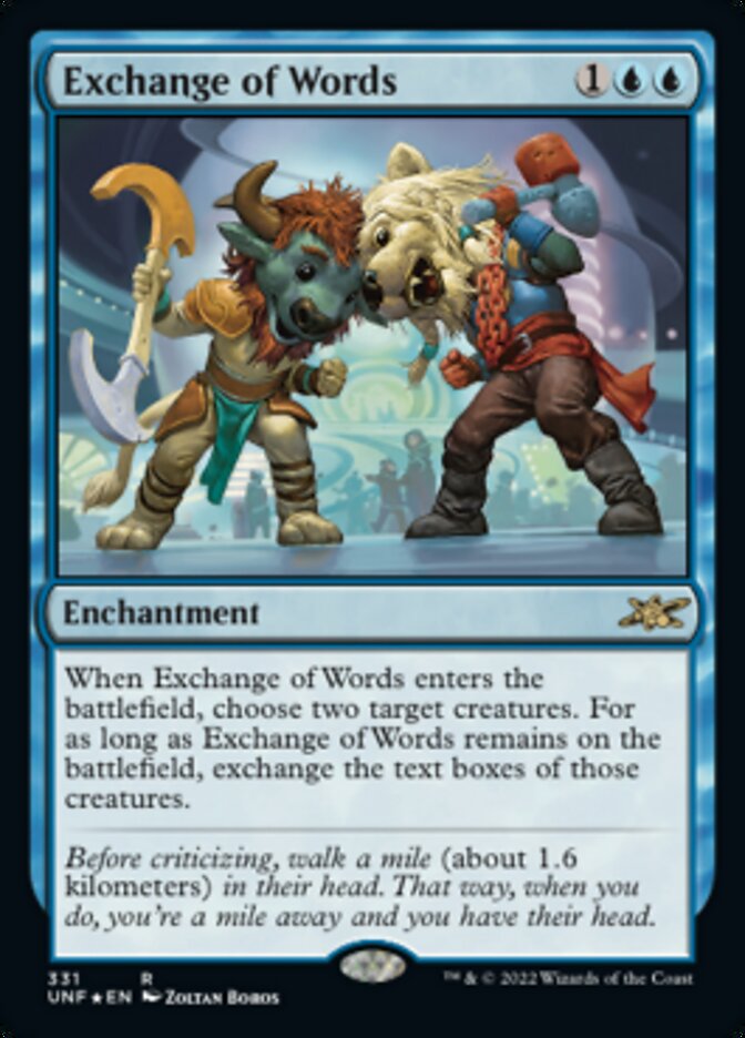 Exchange of Words (Galaxy Foil) [Unfinity] | Odin's Place