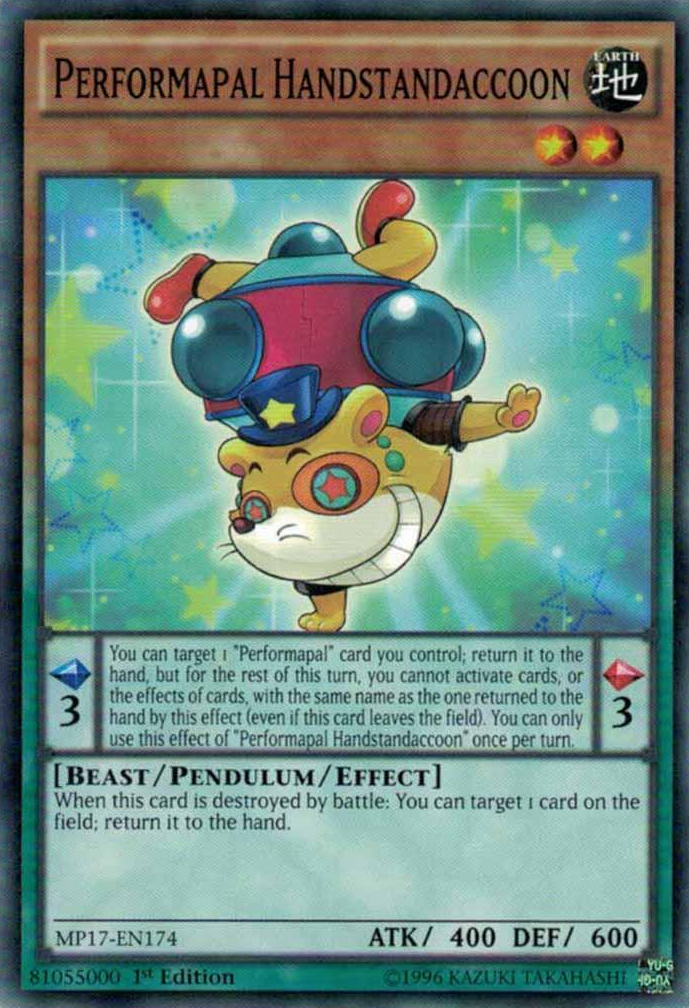 Performapal Handstandaccoon [MP17-EN174] Common | Odin's Place