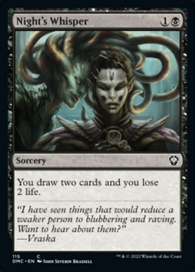 Night's Whisper [Dominaria United Commander] | Odin's Place