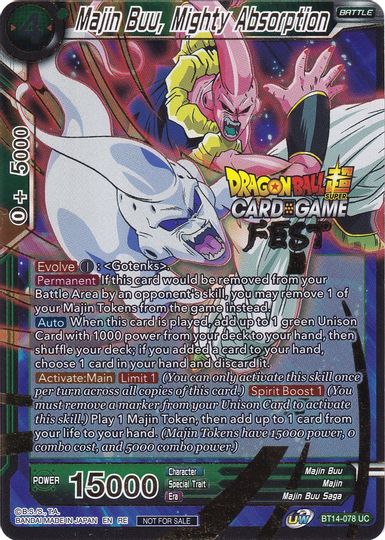 Majin Buu, Mighty Absorption (Card Game Fest 2022) (BT14-078) [Tournament Promotion Cards] | Odin's Place