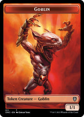 Rebel // Goblin Double-Sided Token [Phyrexia: All Will Be One Commander Tokens] | Odin's Place