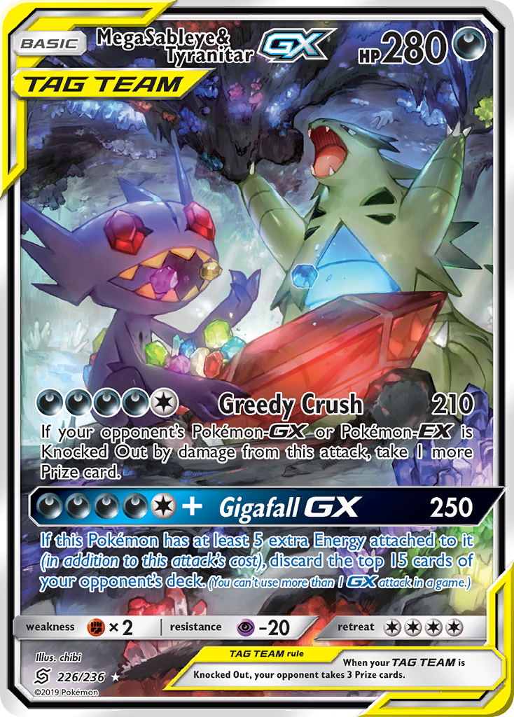 Mega Sableye & Tyranitar GX (226/236) [Sun & Moon: Unified Minds] | Odin's Place