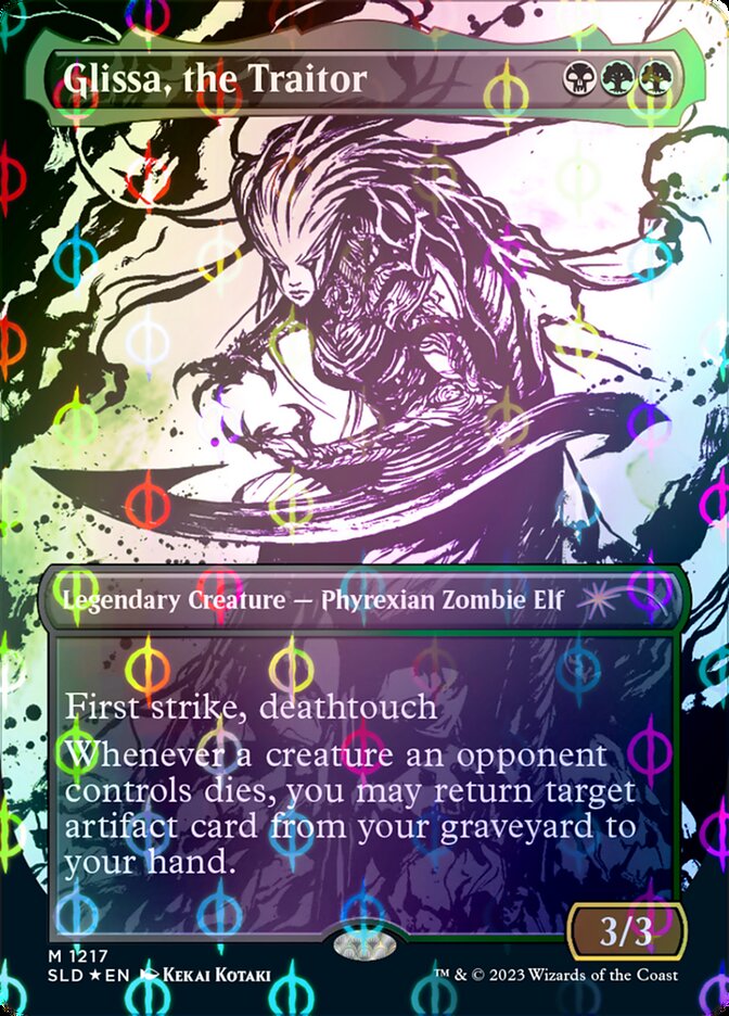 Glissa, the Traitor (Borderless Ichor Step-and-Compleat Foil) [Secret Lair Drop Series] | Odin's Place