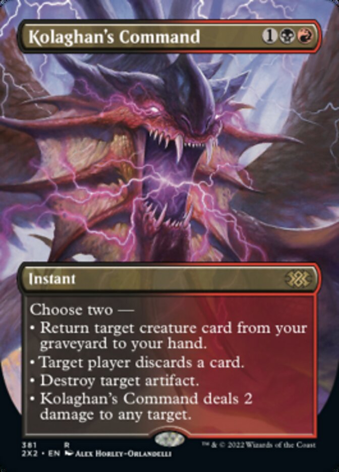 Kolaghan's Command (Borderless Alternate Art) [Double Masters 2022] | Odin's Place