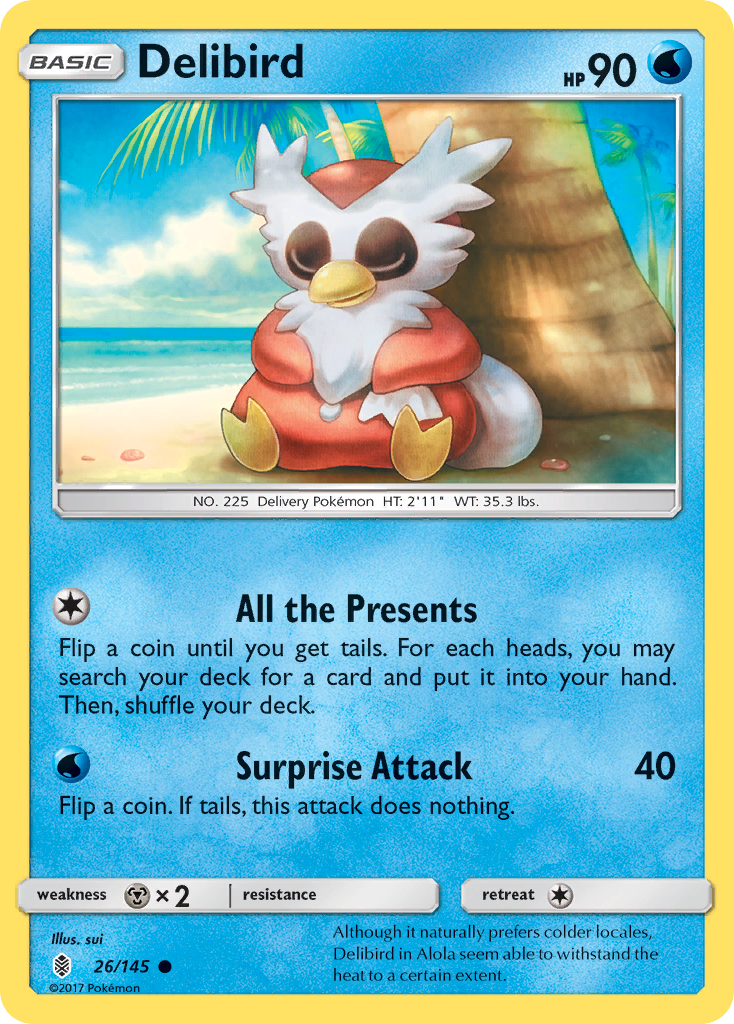 Delibird (26/145) [Sun & Moon: Guardians Rising] | Odin's Place