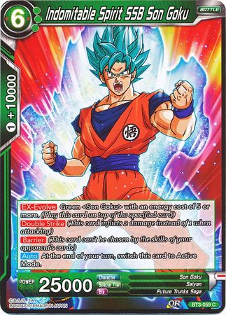 Indomitable Spirit SSB Son Goku (BT3-059) [Cross Worlds] | Odin's Place