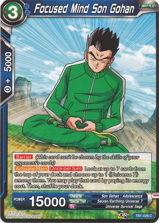 Focused Mind Son Gohan (TB1-029) [The Tournament of Power] | Odin's Place