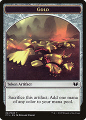 Gold // Knight (005) Double-Sided Token [Commander 2015 Tokens] | Odin's Place
