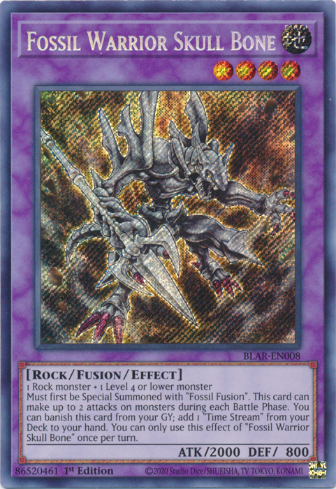 Fossil Warrior Skull Bone [BLAR-EN008] Secret Rare | Odin's Place