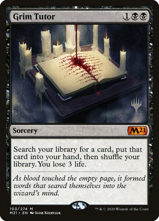 Grim Tutor (Promo Pack) [Core Set 2021 Promos] | Odin's Place