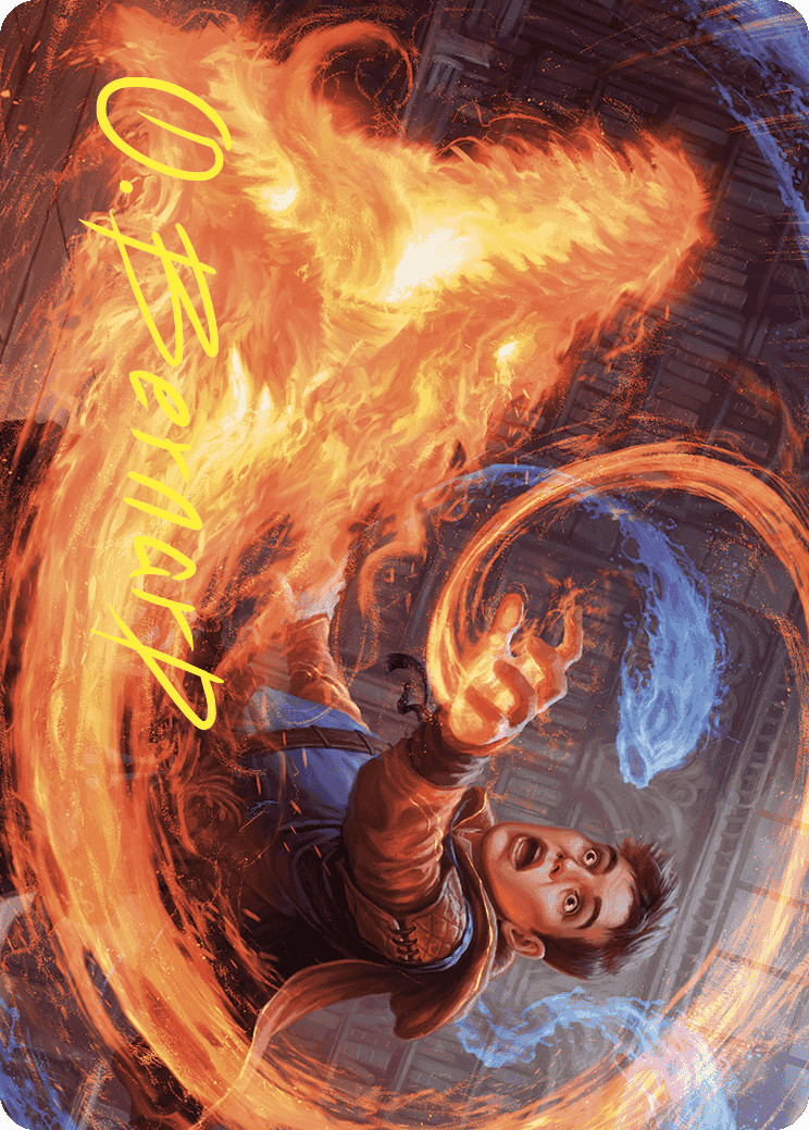 Frantic Firebolt Art Card (Gold-Stamped Signature) [Wilds of Eldraine Art Series] | Odin's Place