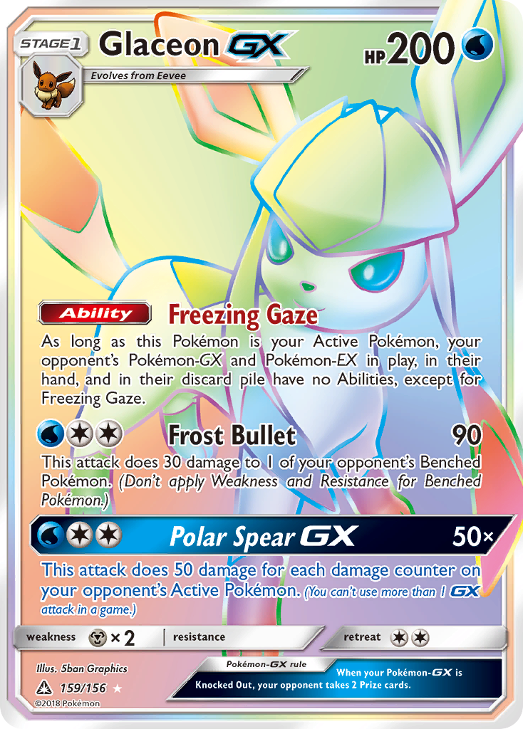 Glaceon GX (159/156) [Sun & Moon: Ultra Prism] | Odin's Place