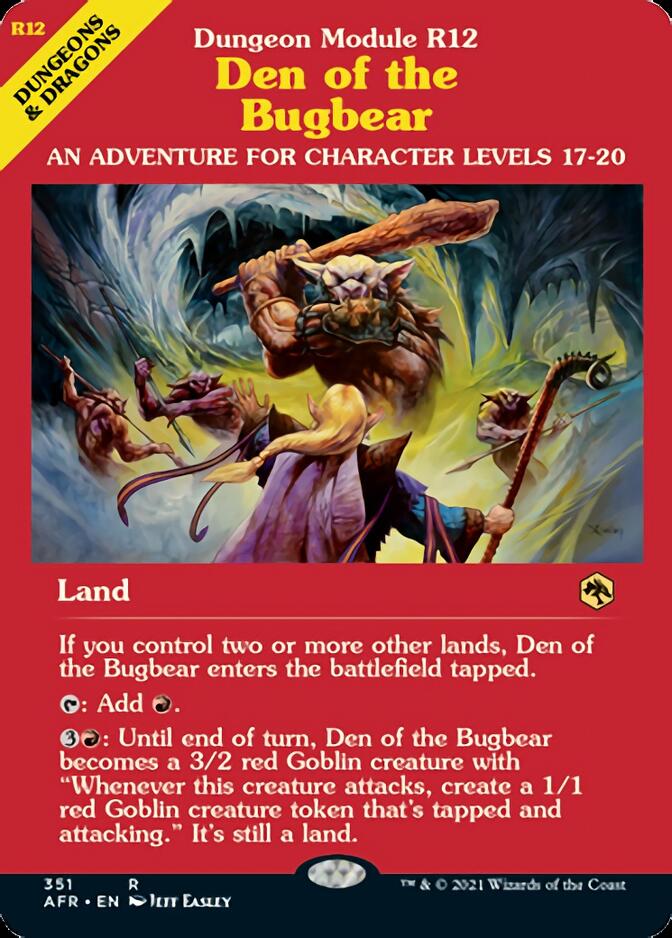 Den of the Bugbear (Dungeon Module) [Dungeons & Dragons: Adventures in the Forgotten Realms] | Odin's Place