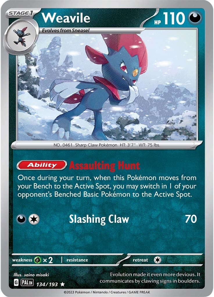 Weavile (134/193) [Scarlet & Violet: Paldea Evolved] | Odin's Place