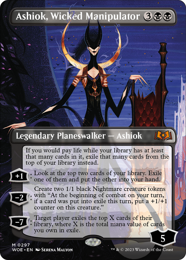 Ashiok, Wicked Manipulator (Borderless Alternate Art) [Wilds of Eldraine] | Odin's Place