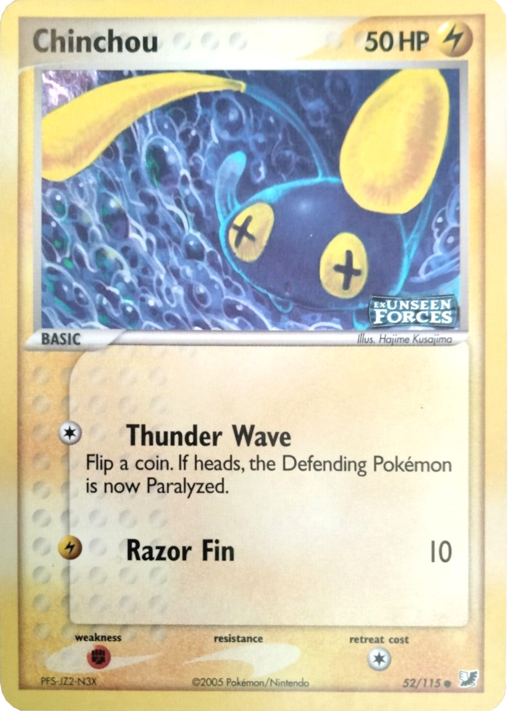 Chinchou (52/115) (Stamped) [EX: Unseen Forces] | Odin's Place