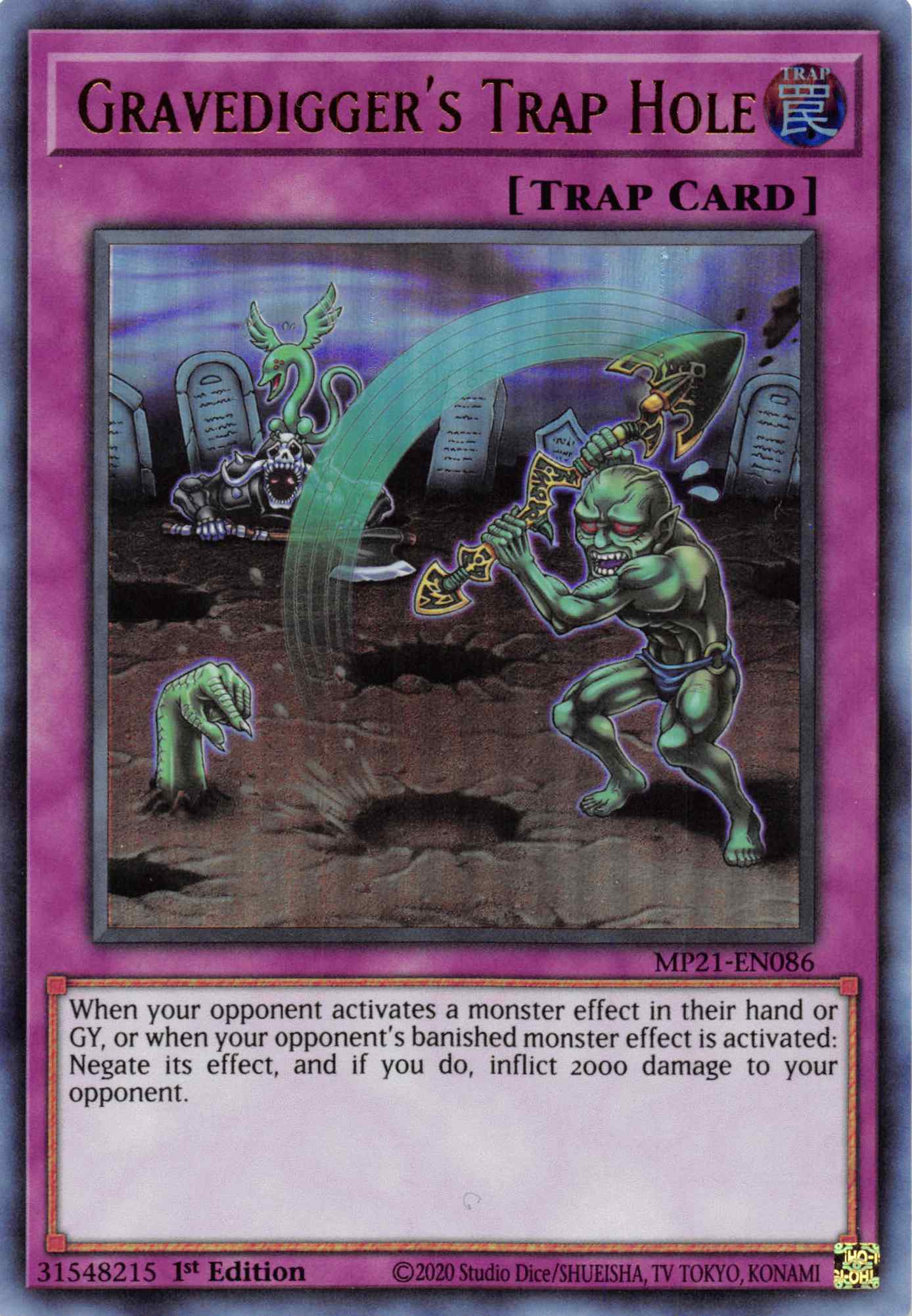 Gravedigger's Trap Hole [MP21-EN086] Ultra Rare | Odin's Place